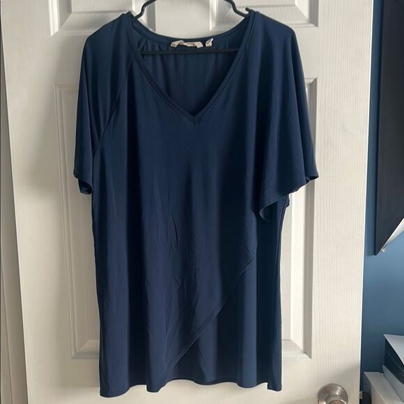 Soft Surroundings Layered Tiered Short Sleeve Tunic Top Size L - Picture 1 of 5